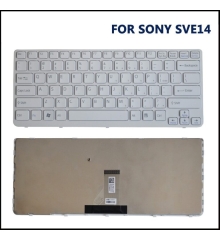 Bàn phím Laptop Sony Vaio SVE14, SVE141, SVE14A (Trắng - Khung - 1 chân ốc)